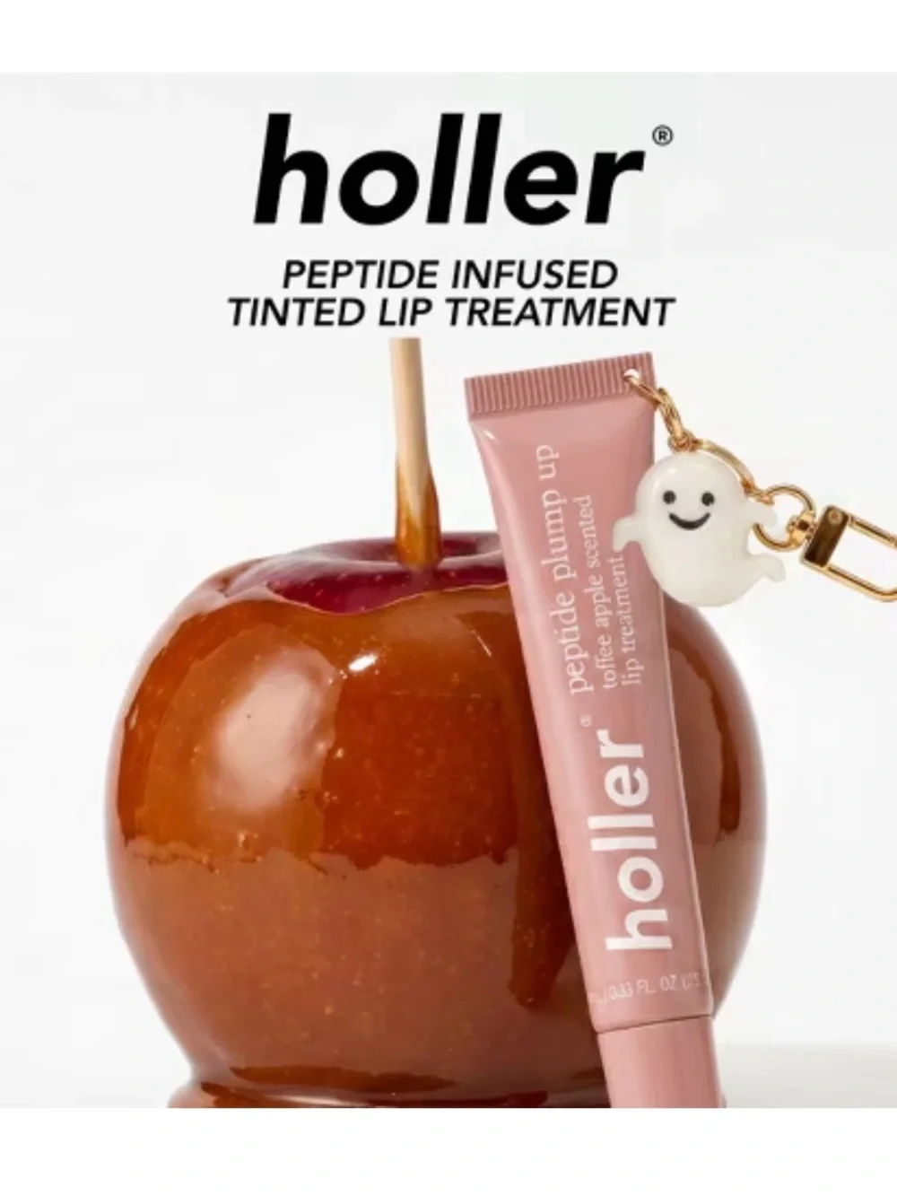 Holler Peptide Plump Up Toffee Apple Lip Treatment - 10ml W/charm ghosty new